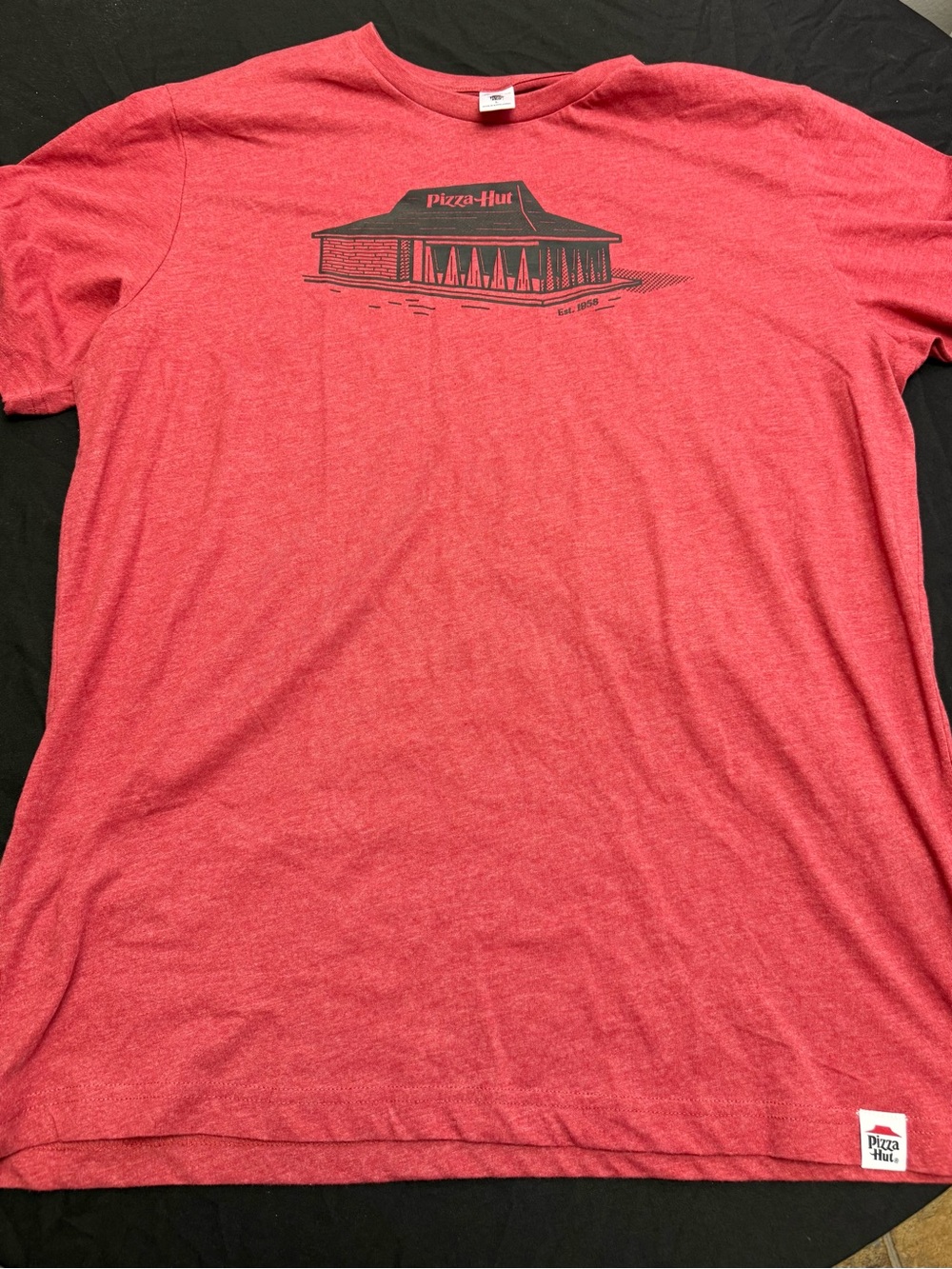 Pizza Hut Men's Heather Red Logo Tee (L)
